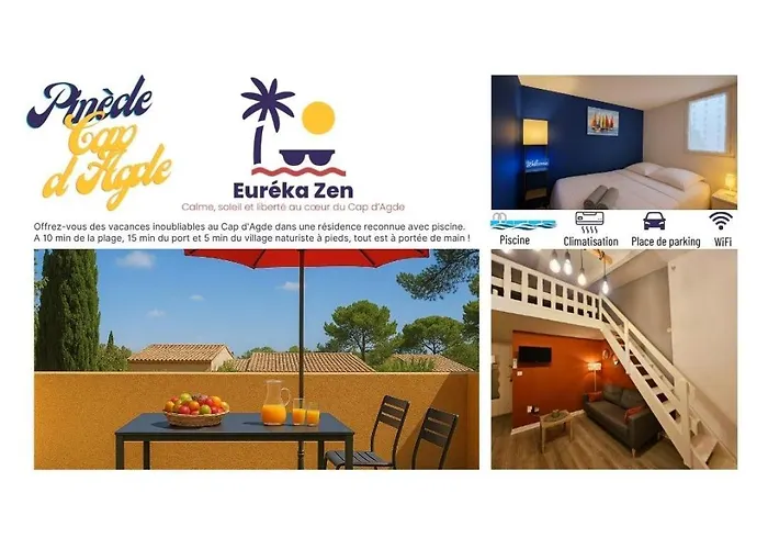 Eureka-clim-parking-wifi-piscine-proche Village Natu Διαμέρισμα Agde